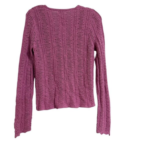 Sundance Lilac‎ Crochet Cardigan Sweater SZ XS Twee Summer - Picture 2 of 9